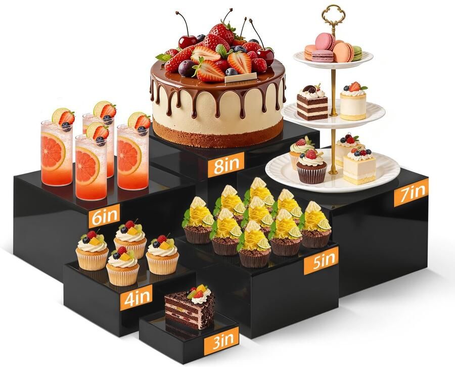 Set van 6 Buffetverhogingen voor Catering