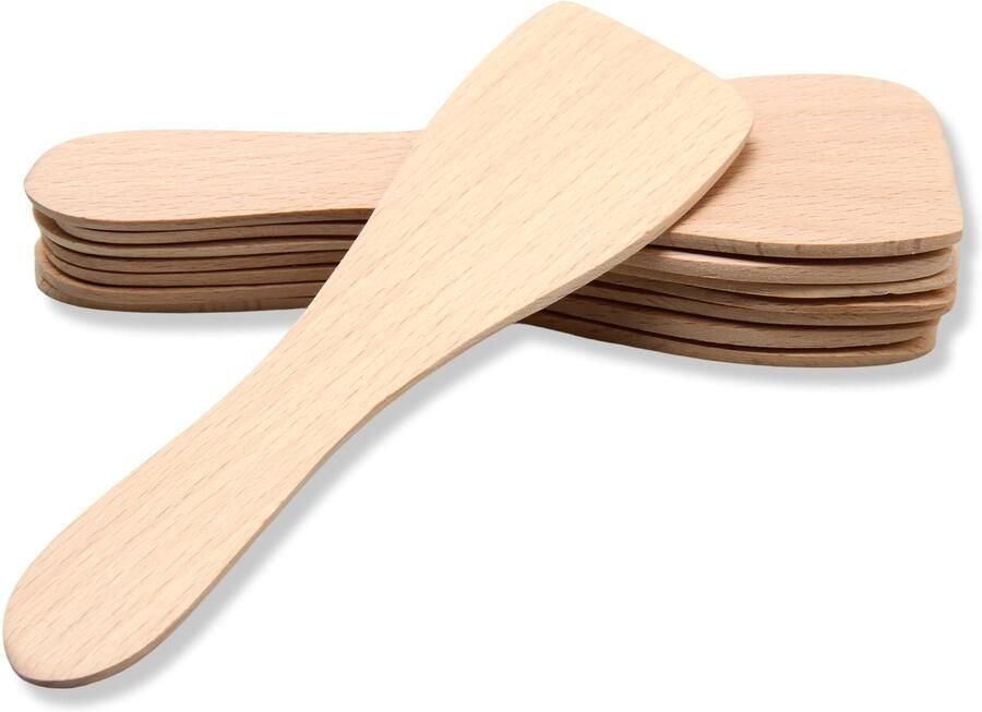 Set van 8 Houten Kaasspatels voor Raclette en Grillen