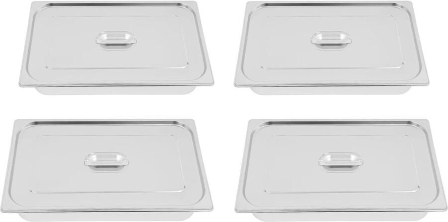 Seth Select Shaving dish RVS Warmhoud bakken Bain Marie bakken GN bakken met deksel 4 stuks 32 5*26 5*10cm