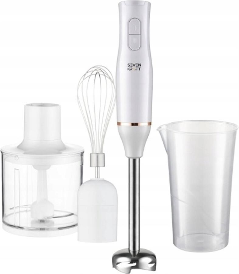 Sevenkraft Staafmixer 800W – Blender Set 4-in-1 – Handblender met Hakmolen & Garde – Staafmixer RVS – Smoothie & Soep Blender