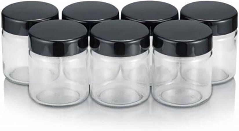 Severin 3514 Reserve portieglazen 7 stuks a 150ml Zwart