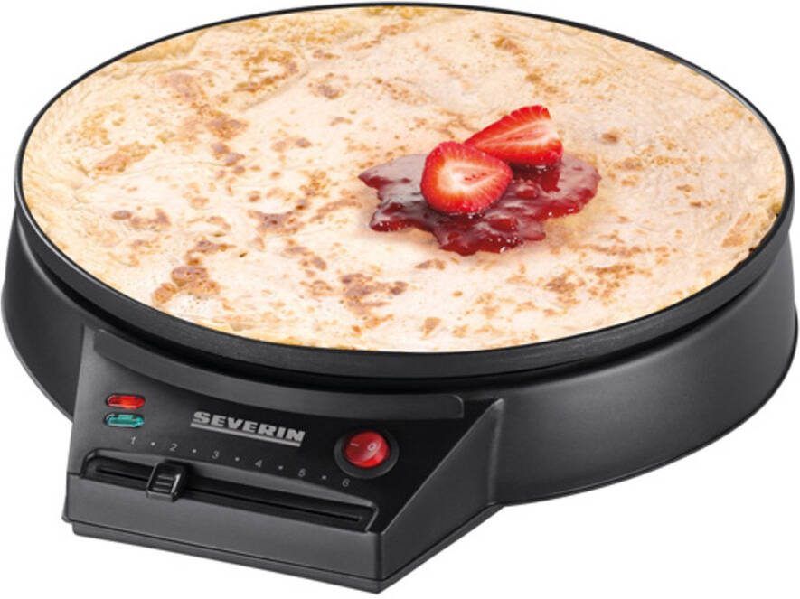 Severin CM 2198 Crepe- Pannenkoekenmaker 30cm anti-aanbaklaag traploze temperatuurinstelling 1000W