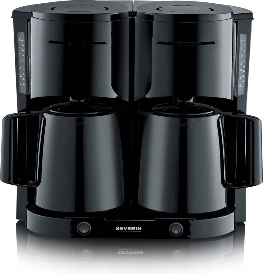 Severin Duo Koffiezetapparaat 2x 8 Koppen KA 9315 zwart 16