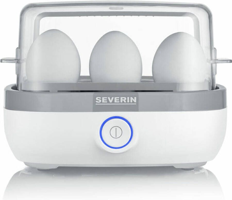Severin EK 3164 Eierkoker Electrisch 6 eieren wit grijs