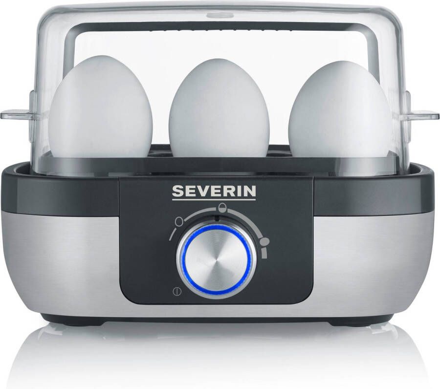 Severin EK 3169 RVS eierkoker voor 6 eieren met pocheerfunctie - Foto 3