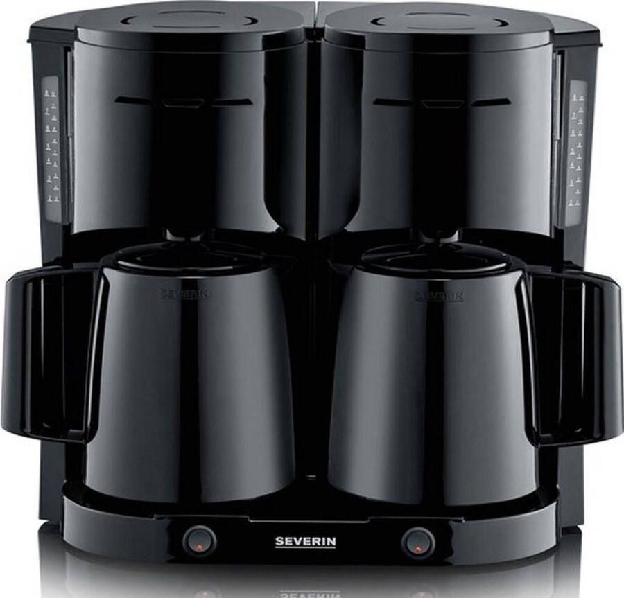 Severin KA 5829 Duo Koffiezetapparaat met 2 Thermoskannen Zwart - Foto 2