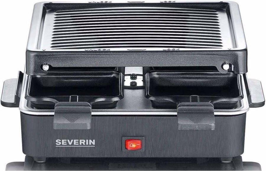 Severin Raclette Grill 4 personen compact makkelijk op te bergen kleine huishoudens kookoppervlak 21 x 21cm RG 2370 - Foto 4