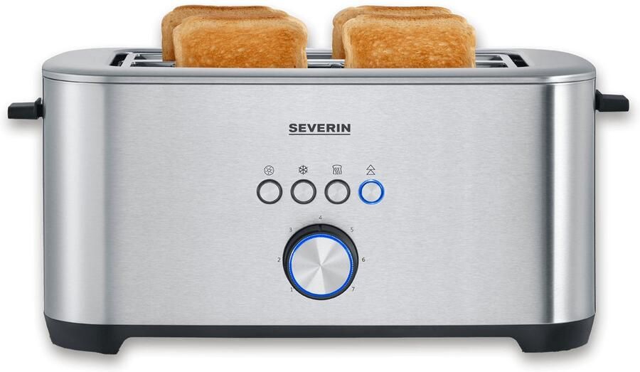 Severin AT 2621 Broodrooster met lange sleuven – 1400W – Bagelfunctie – Roestvrij staal - Foto 11