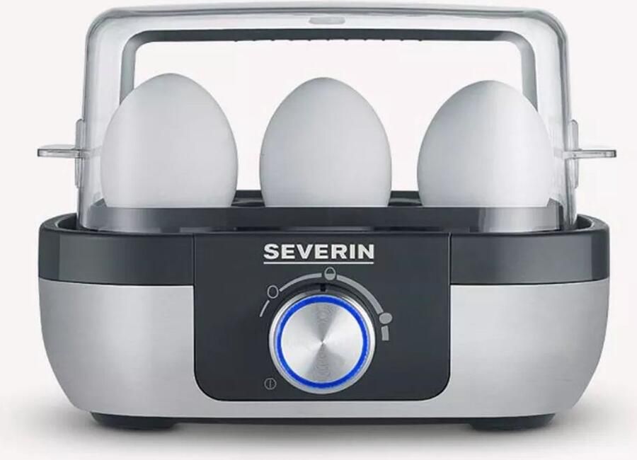 Severin EK 3169 Eierkoker – Voor 6 eieren – Pocheerinzet – Elektronische kooktijdregeling - Foto 2