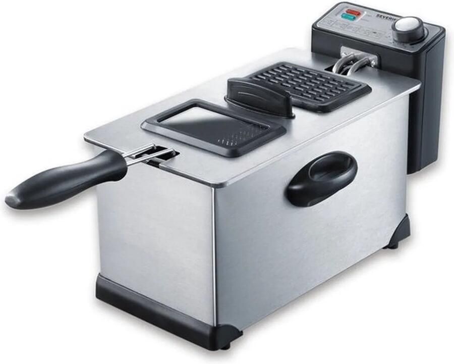 Severin FR 2431 Frituurpan 3L 2000W Verwisselbaar vetfilter Geschikt voor vaatwasser