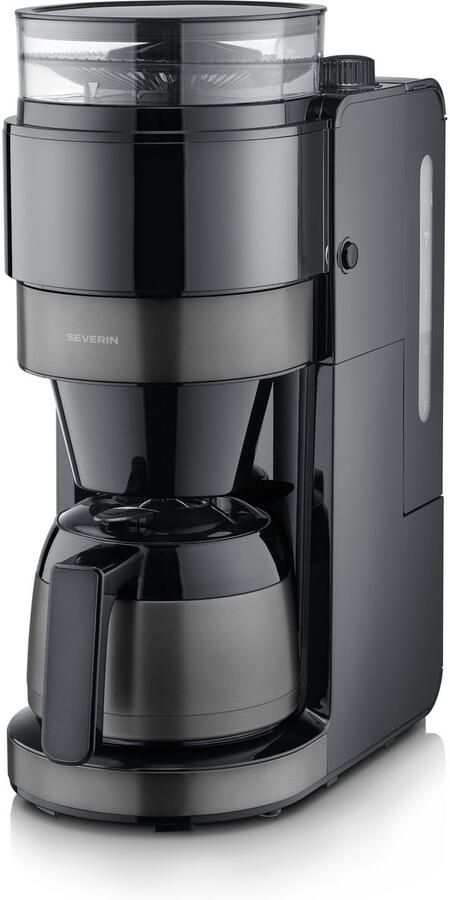 Severin KA 4831 Koffiezetapparaat met molen – Thermoskan – 1L – 8 Kopjes – Timer – RVS zwart