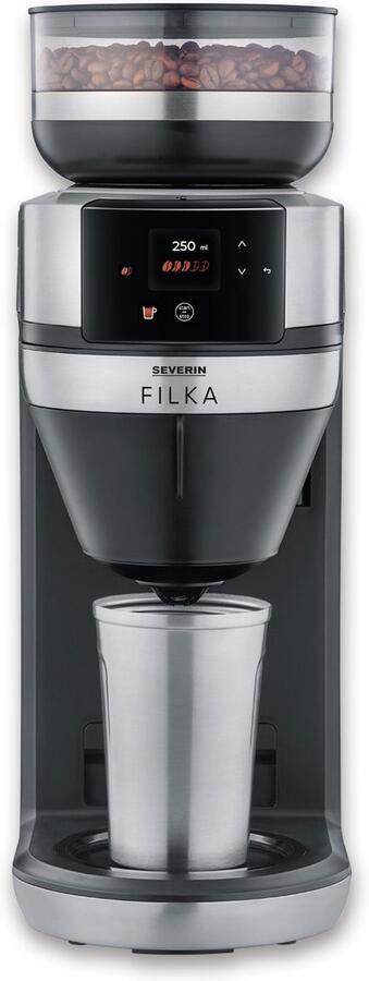 Severin KA 4853 FILKA Filterkoffiezetapparaat – Volautomaat – Bonen & Filterkoffie – 5 Sterktes – Touch Display – Thermoskan