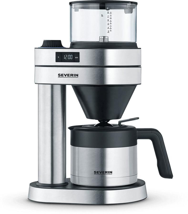 Severin KA 5763 Caprice Filterkoffiezetapparaat – Pour Over Smaak – Thermoskan RVS – Thermotronic 92–96°C – Timer – ECBC