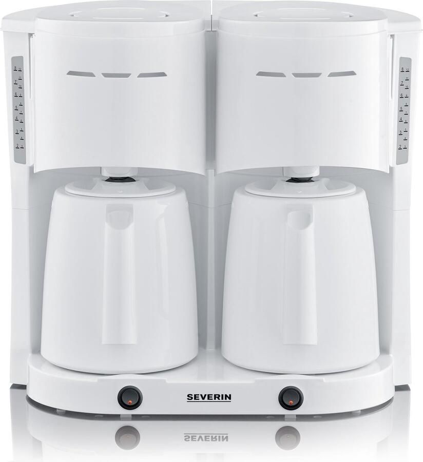 Severin KA 5830 Duo Koffiezetapparaat met 2 Thermoskannen Wit