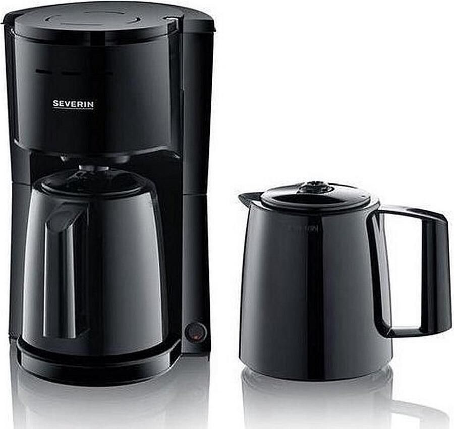 Severin Filterkoffieapparaat KA 9252 1 l gemakkelijk te hanteren dankzij doorloopdeksel zwenkfilter met druppelstop inclusief 2x 1 l thermoskannen en geïntegreerd snoervak automatische uitschakeling