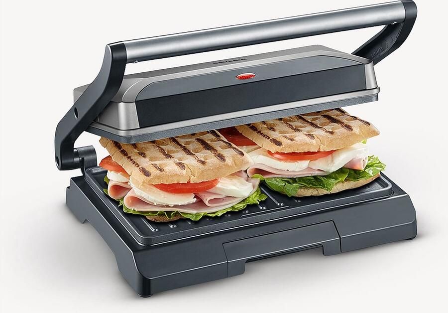 Severin KG2394 Compacte multifunctionele grill : vlees panini's groenten antiaanbakplaten 23x14 5 cm - Foto 2