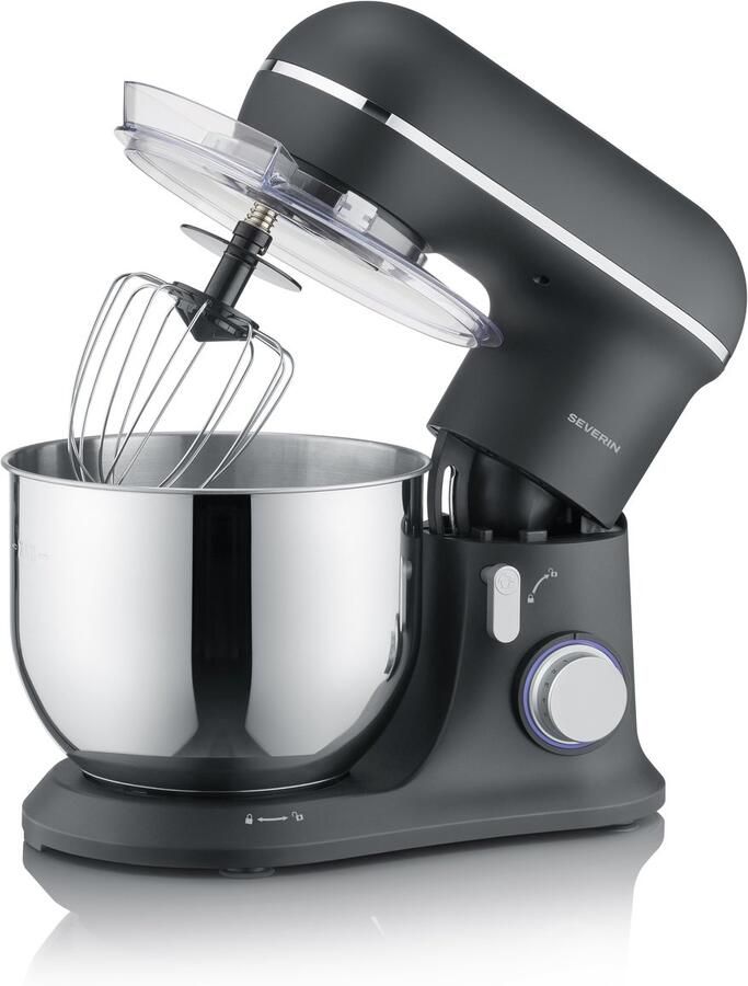 Severin KM 3899 Keukenmachine – 1200 W – 5 3 L RVS mengkom – Planetair mengsysteem