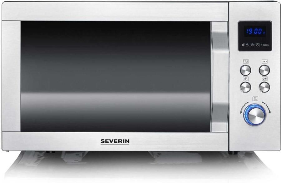 Severin MW 7777 Combi magnetron – Glazen Bodem zonder Draaiplateau – Ultra-Hetelucht tot 230 °C 25 Liter RVS - Foto 8