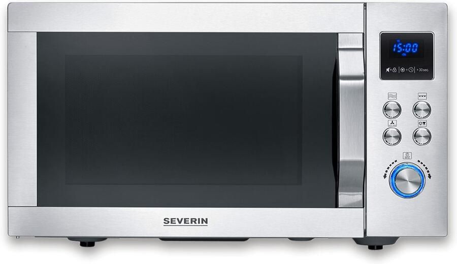 Severin MW 7918 CrispyWave Magnetron – 4-in-1 – Grill – Heteluchtfriteuse – Oven – 230°C – Pizzaplaat – RVS - Foto 7