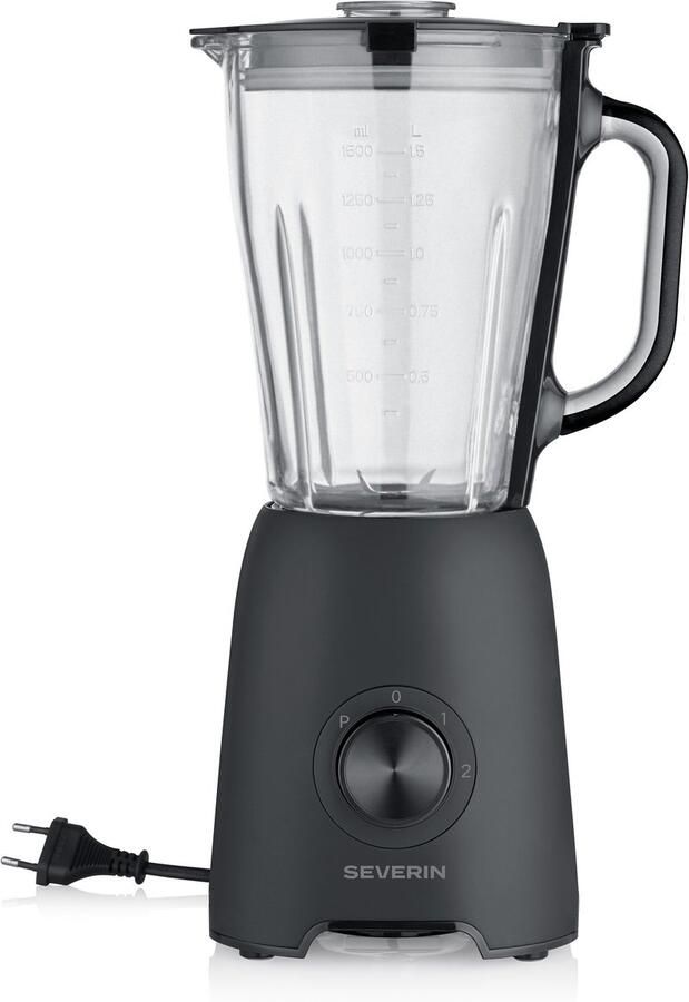 Severin SM 3722 Blender – 600W – 1 5 Liter – 2 Snelheden + Pulse – Zwart