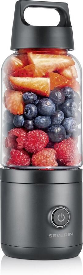 Severin SM 3744 Draadloze Smoothie Blender – USB-C Oplaadbaar – 350 ml – Tritan Beker – IJscrusher – Zwart