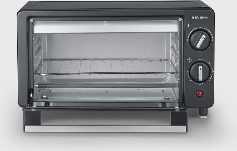 Severin TO 2062 Bak- en Toastoven – 9 Liter – 800 W – Timer – 100-220 °C – Zwart Zilver