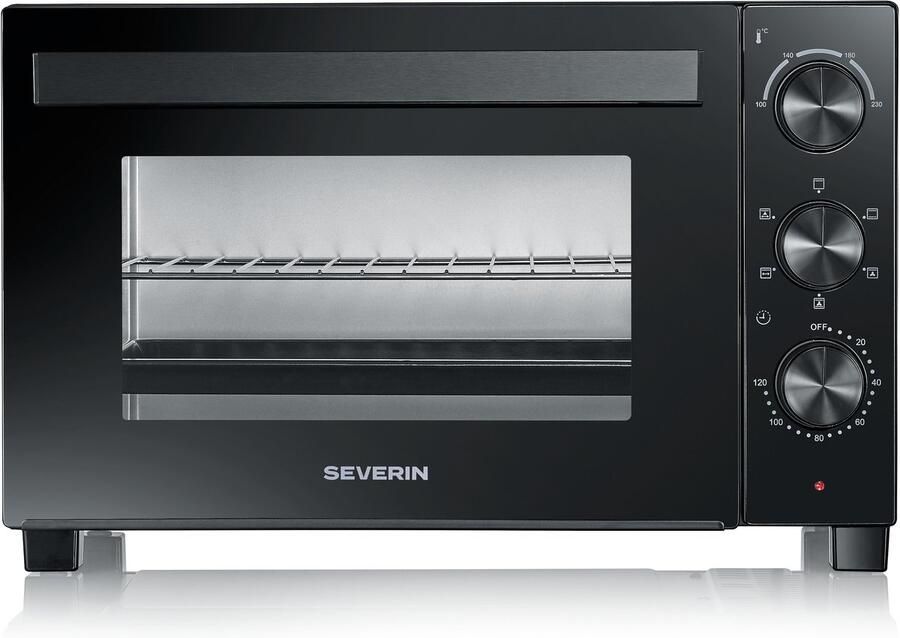 Severin TO 2075 Bak- en Braadoven – 30 Liter – Convectie – Draaispit – Timer – Zwart