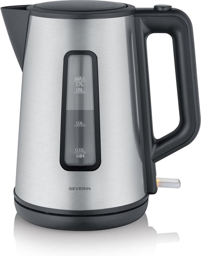 Severin WK 9372 Waterkoker – 1 7L – 2200W – RVS zwart – met Kalkfilter & Automatische uitschakeling