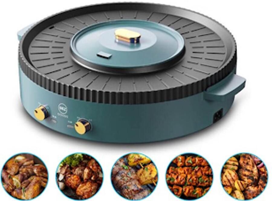 SEZGoods 2-in-1 Chinese Hotpot & Koreaanse BBQ Inclusief Hotpot Kruiden Partypan Roestvrij staal - Foto 2