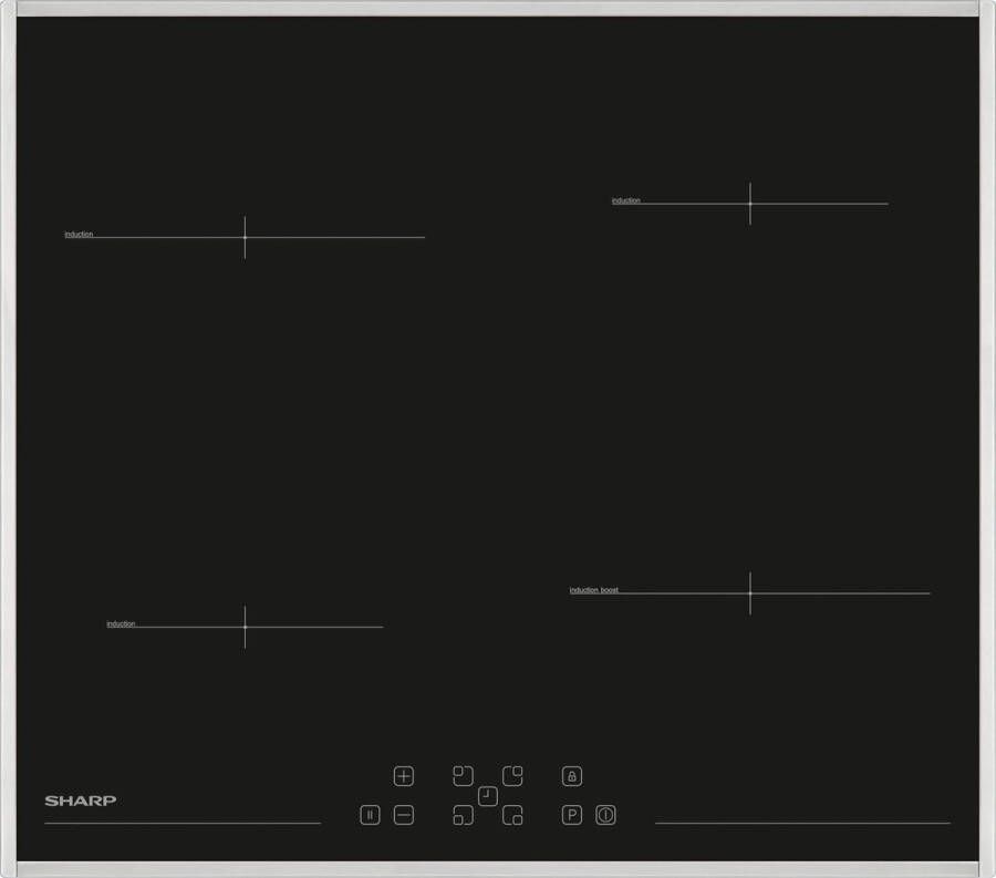 Sharp KH6I45FT0IEU-inductie kookplaat-inbouw-4 kookzones-Front Touch bediening