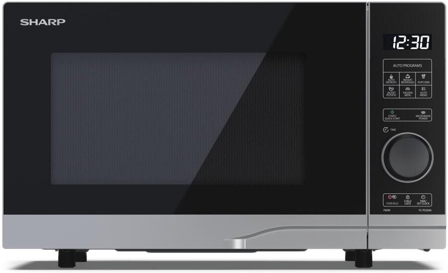 Sharp YC-PS254AE-S magnetron Zilver Solo-magnetron Aanrecht 25 l 900 W