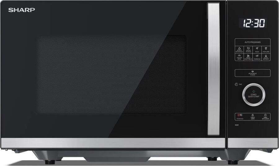 Sharp YC-QS254AE-B magnetron Zwart Roestvrijstaal Solo-magnetron Aanrecht 25 l 900 W