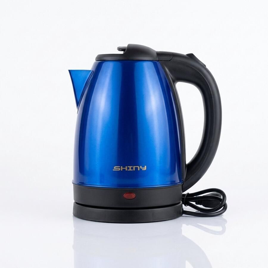 SHINY Elektrische Waterkoker SH-202 – RVS Waterkoker – 2 Liter – 1500W – Blauw