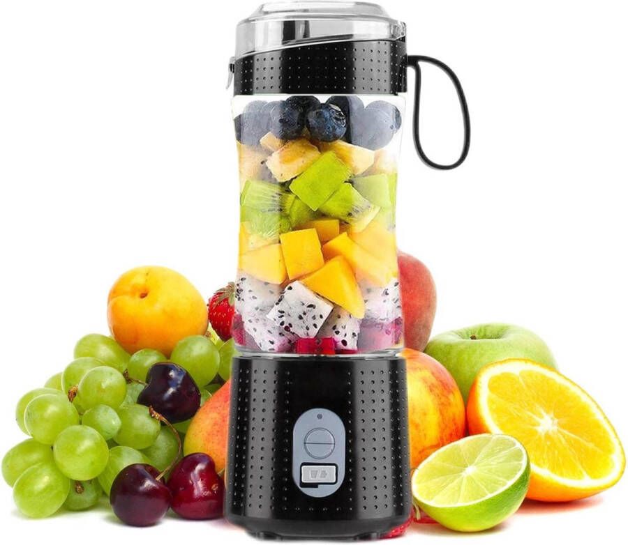 ShopHaven Draagbare Blender Persoonlijke Mixer met Oplaadbare Batterij Compact en Handig Smoothie Maker Ideaal voor Thuis Kantoor en Reizen