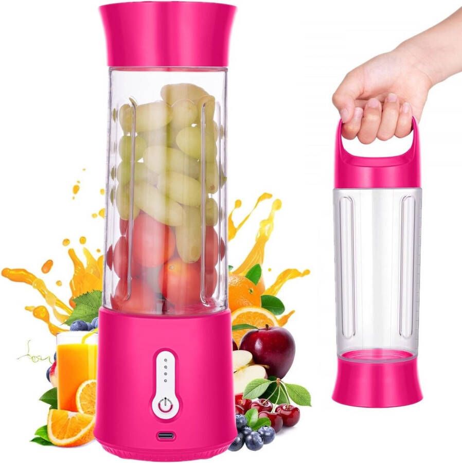 ShopHaven Draagbare Blender voor Verse Smoothies en Shakes Krachtige Personal Smoothie Maker Compact en Draagbaar Design Makkelijk te Reinigen Veilig in Gebruik Ideaal voor Thuis en Onderweg