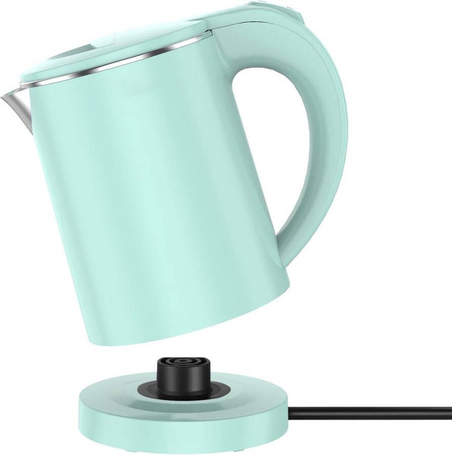 ShopHaven Draagbare Kleine Waterkoker 0 5L Roestvrijstalen Reiskoker Snelle Theepot voor Koken Droogkookbeveiliging en Automatische Uitschakeling Ideaal voor Reizen Koffie en Thee