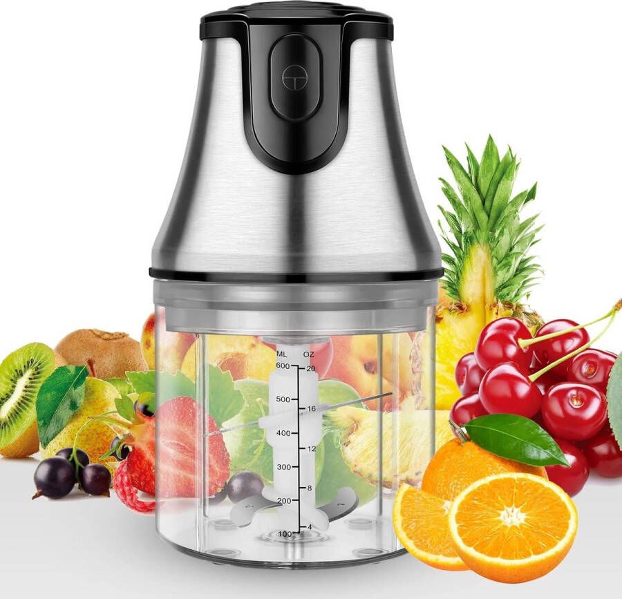 ShopHaven Elektrische Foodprocessor Krachtige Keukenhakker en Verwerker Perfect voor Het Snijden van Groenten Noten en Kruiden Gemakkelijke Bediening en Compact Ontwerp