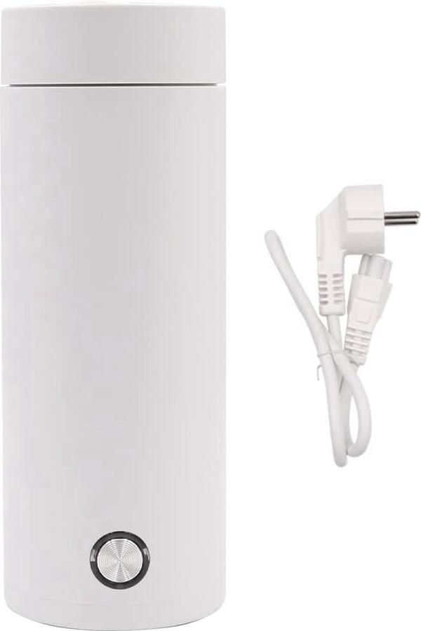ShopHaven Draagbare Mini Waterkoker 400 ml Elektrische Reisketel van Roestvrij Staal Thermos voor Thee Koffie en Babymelk Compacte Reiswaterkoker