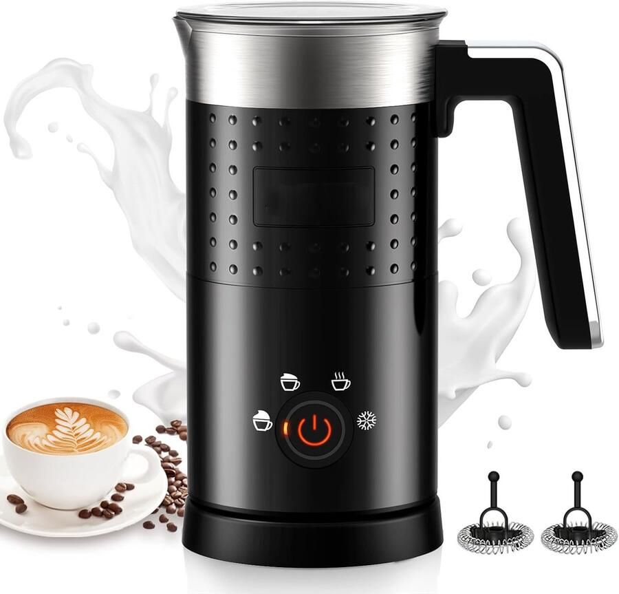 ShopHaven Elektrische Melkopschuimer Automatische Opschuimfunctie Grote Capaciteit Ideaal voor Koffie Cappuccino en Warme Chocolade