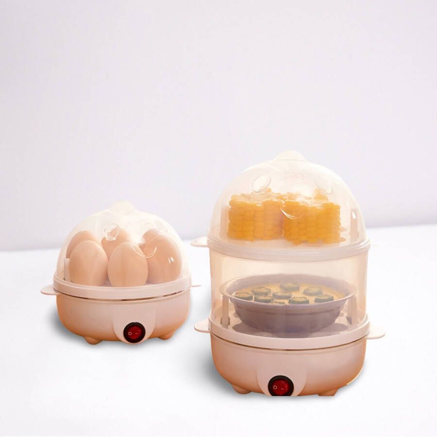Shoplyn Eierkoker electrisch Geschikt voor 8 eieren Eierkoker met timer Eierkokers Zilvergrijs