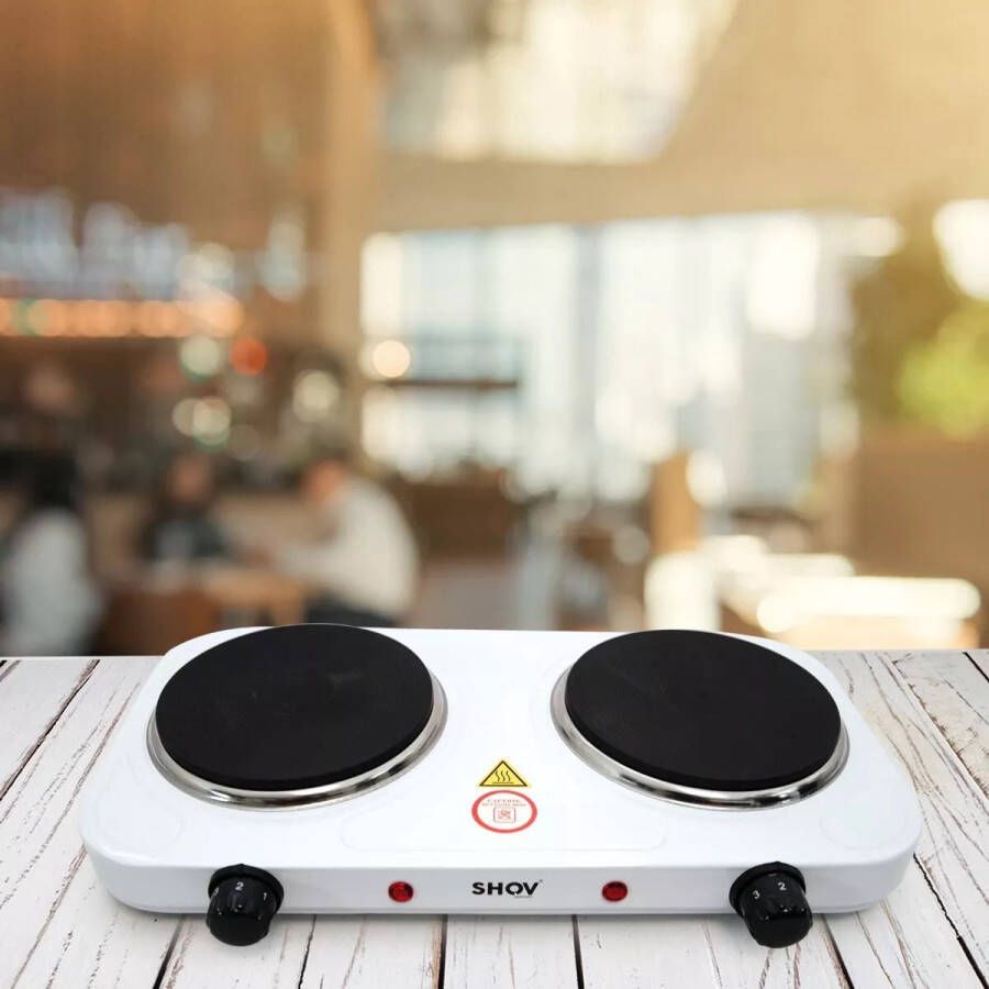 SHOV Dubbele Elektrische Kookplaat 2500W