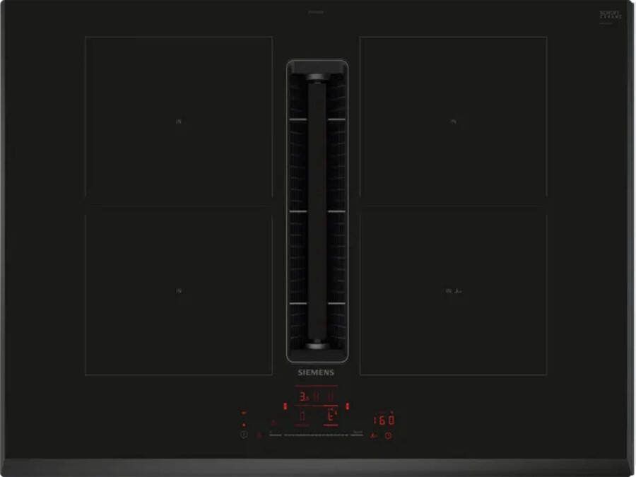 Siemens ED751HQ26E kookplaat Zwart Ingebouwd 71 cm Inductiekookplaat zones 4 zone(s) Inbouw afzuigkap