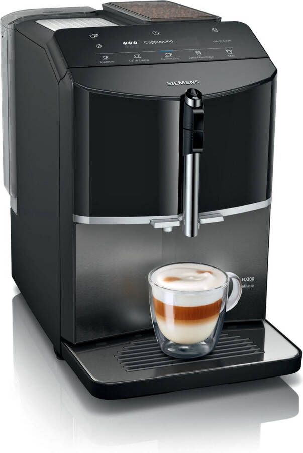 Siemens EQ.300 TF305EF9 Espressomachine 1 4 l Koffiebonen Ingebouwde molen 1300 W Zwart