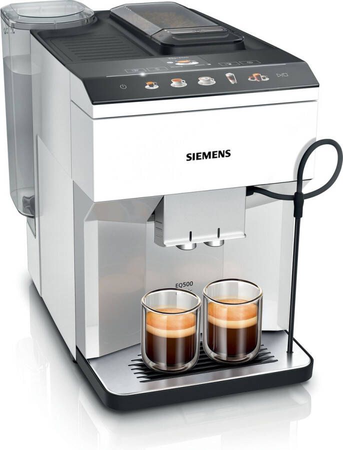 Siemens EQ500 TP515R02 Volautomatische Espressomachine Licht zilver Wit