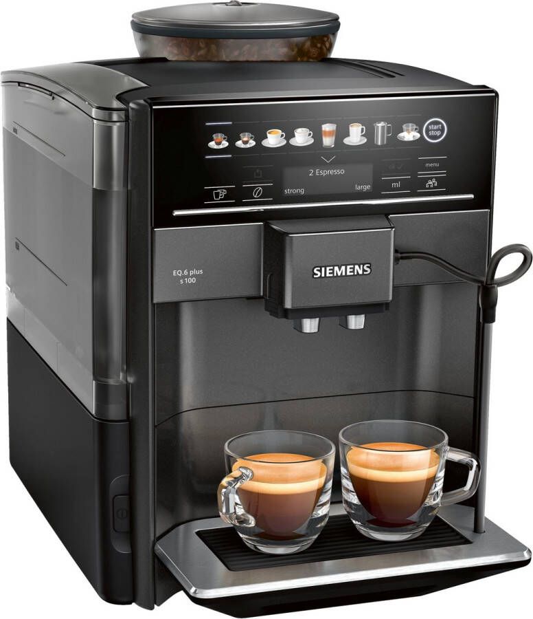 Siemens EQ6 Plus s100 TE651319RW Volautomatische espressomachine Antraciet grijs