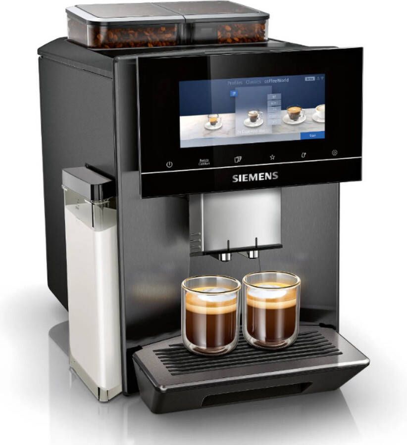 SIEMENS Volautomatisch koffiezetapparaat EQ900 TQ907D03 intuïtief 6 8" TFT-scherm 2 bonenreservoir Barista-modus app geluidsreductie 10 profielen edelstaal - Foto 2