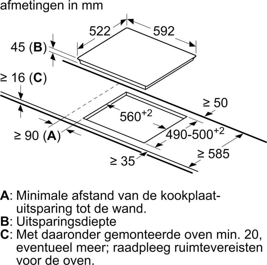 SIEMENS Elektrische kookplaat ET61RBNA1E Optimale warmteverdeling dankzij inschakelbare braadzone
