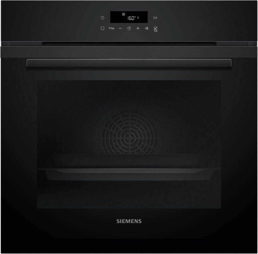 Siemens HB272ABB3 iQ300 Inbouwoven 60 x 60 cm Zwart Energielabel A Air fry: gezondere manier om te snacken Eenvoudig te reinigen met pyrolytische zelfreiniging activeClean
