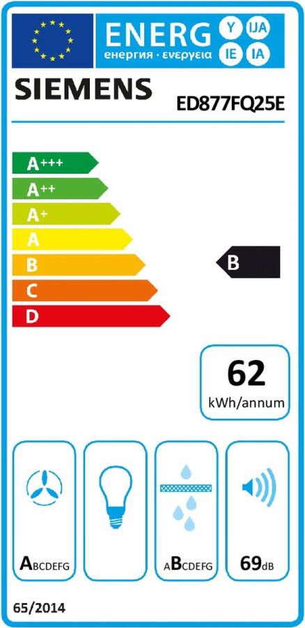Siemens ED877FQ25E Inductiekookplaat met afzuiging 80 cm 4 inductiekookzones 17 Vermogensstanden 69 dB 7.4 kW zwart