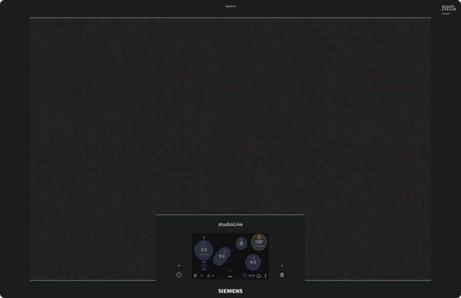 Siemens iQ700 EZ977KZY1E Zwart Ingebouwd Zoneloze inductiekookplaat Glaskeramiek 1 zone(s) 1 zone(s)